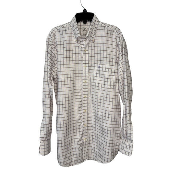 Peter Millar Other - Peter Millar Nanoluxe shirt button down plaid sz M long sleeves 100% cotton